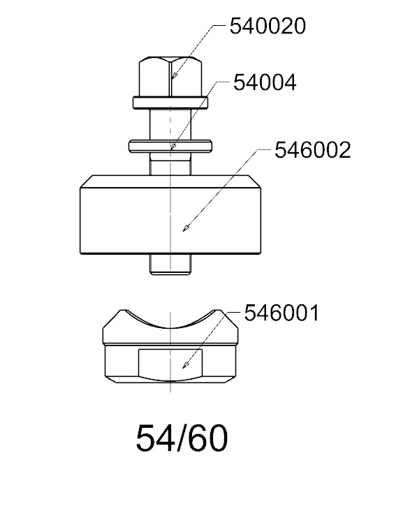 PERFORADOR REDONDO PARA CHAPA  FORZA  SERIE 54